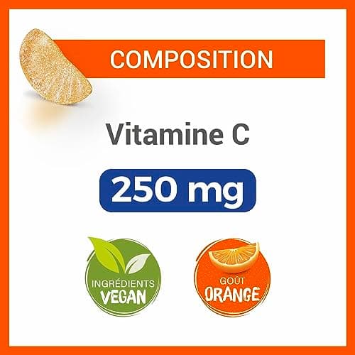 [VITASCORBOL - Vitamine C - Ingrédients Vegan - 45 Gommes]  
[VITASCORBOL - Complément alimentaire - Ingrédients Vegan -
