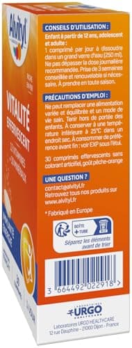 Alvityl Comprimés effervescents Vitalité - 12 Vitamines et 10 Minéraux pour Adultes dès 12 ans - 30 Comprimés  
Alvityl