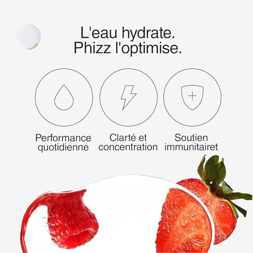 Electrolytes Phizz Multivitamines Comprimés d'hydratation Effervescents - 18 Vitamines Minéraux Vitamine C Végane Végéta