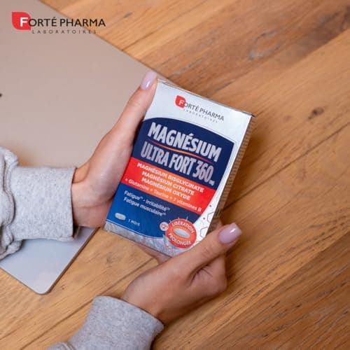 Forté Pharma Magnésium Ultra Fort 360 Complément Alimentaire Stress, Fatigue, Système Nerveux - Taurine, B12, B6, Glutam