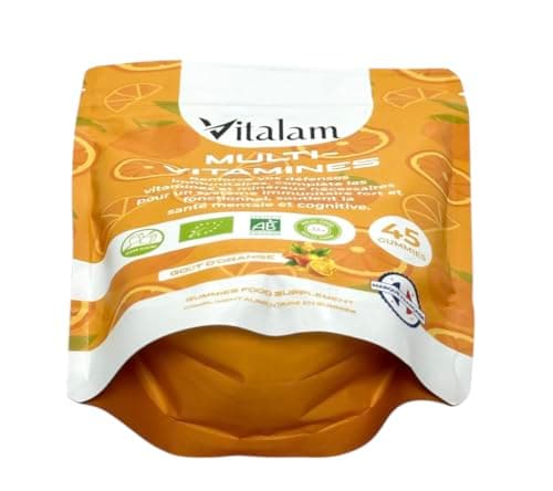 Multivitamines et minéraux Vitalam Gummies - Énergie pour Adultes et Enfants - Vitamines et Minéraux Essentiels Goût Ora