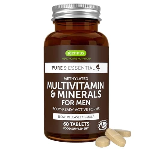 Multivitamines pour Hommes avec Lycopène, Zinc, Vitamine D3 Methylée, B6 & B12 Methylées pour Énergie, Immunité et Santé