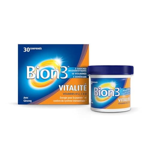 Bion Énergie Continue 30 Comprimés - Complément Alimentaire pour Énergie Soutenue Toute la Journée, Naturel et Sans Effe