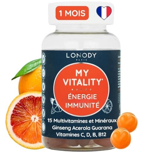 Lonody Multivitamines pour Adultes - Immunité Boost & Energie Saine Sans Sucre - 30 Comprimés de Vitamine D C B12 Zinc G