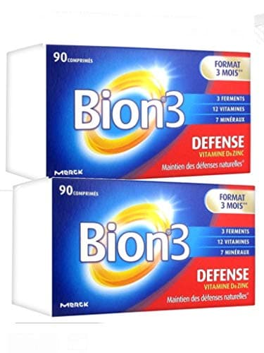 Bion 3 Défense Adulte Lot de 2 boîtes de 90 Comprimés | Protection Immunitaire | Convient aux Adultes | Prise en Charge