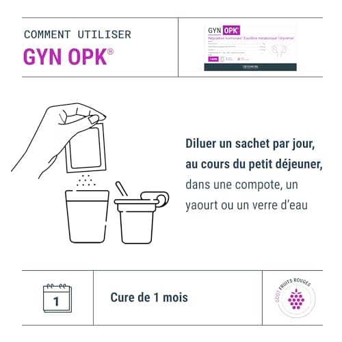 Densmore GYN'OPK Régulation hormonale et Glycémie SOPK Complément alimentaire Omega 3, Myo inositol, Acide folique, Zinc