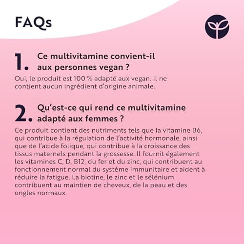 Nutravita Multivitamines et minéraux pour femmes : 24 vitamines et minéraux actifs essentiels - 180 comprimés végans - S