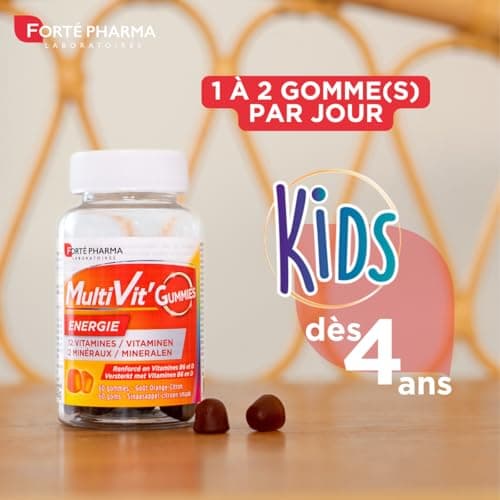 Forté Pharma - Multivitamin Gummies pour Immunité et Energie | Gummies MultiVitamines pour Adultes et Enfants dès 4 ans