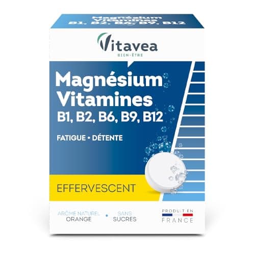 VITAVEA BIEN-ETRE - Magnésium - Vitamines B1. B| B6. B9. B12 - Réduction de la Fatigue - Détente et Relaxation - 24 Comp