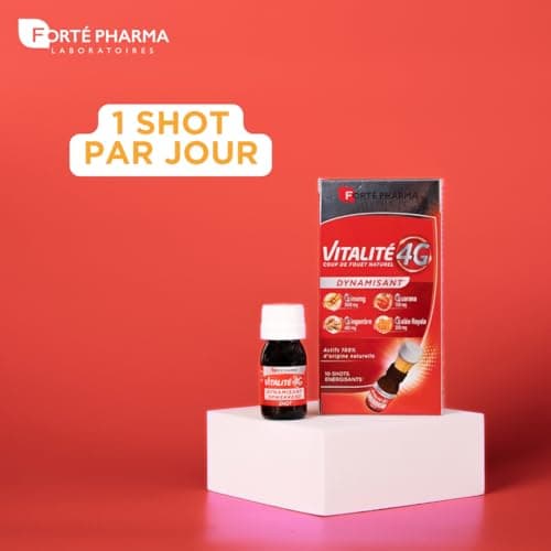 Forté Pharma Vitalité 4G Dynamisant - Booster d'Energie Immédiat pour l'Anti-Fatigue - Complément Alimentaire Ginseng Gi