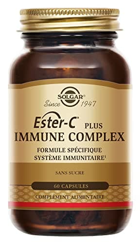 Solgar Ester-C® Plus Immune Complex 60 Capsules - Renforcement Immunitaire, Vitamine C, Zinc et Magnésium - Formule Comp