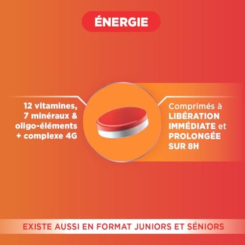 Forté Pharma - Multivit' 4G Energie - Forme et Tonus - Combattre la fatigue et l'irritabilité - 30 comprimésBi-couches