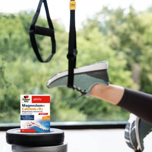 Doppelherz Magnésium + Calcium + D3 Direct pour Adultes - Soutien Musculaire - 20 Sachets