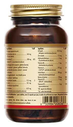 Solgar Ester-C® Plus Immune Complex 60 Capsules - Renforcement Immunitaire, Vitamine C, Zinc et Magnésium - Formule Comp
