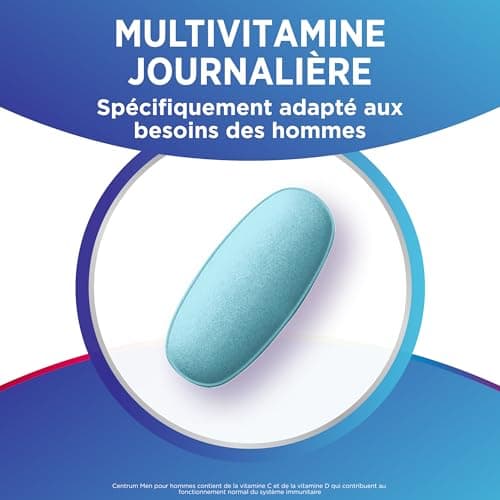 "Centrum Multi Vitamines et Minéraux pour Homme, 13 Vitamines et 10 Minéraux, 30 Comprimés"