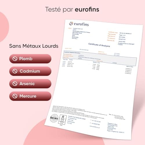Vitamine B12 Méthylcobalamine 1000mcg 120 Gummies pour Adultes - 4 Mois d'Approvisionnement Goût de Grenade - Sans OGM e