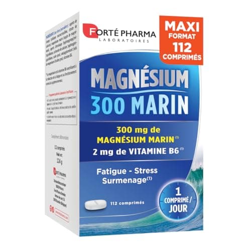 Forté Pharma Magnésium Ultra Fort 360 Complément Alimentaire Stress, Fatigue, Système Nerveux - Taurine, B12, B6, Glutam — Magnésium 300 Marin Maxi format