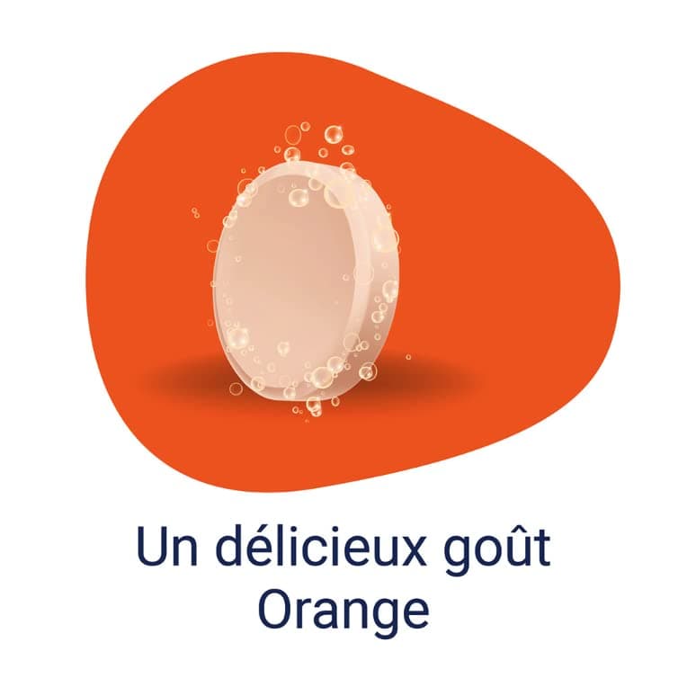 NovaBoost - Vitamine C/Zinc/D3 Effervescente - Complément Alimentaire Saveur Orange 20 Comprimés