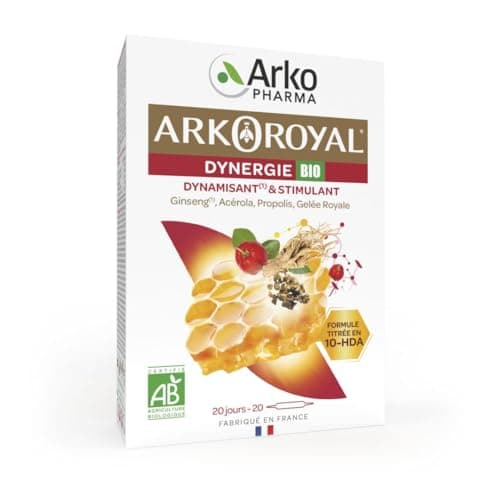 Arkopharma Arkoroyal Dynergie Bio | Gelée Royale et Propolis - Complément Alimentaire Dynamisant et Stimulant - Booster