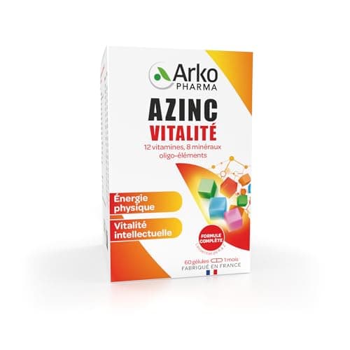 Arkopharma Azinc Vitalité - Complément alimentaire anti-fatigue pour adolescents et adultes, booste l'énergie intellectu