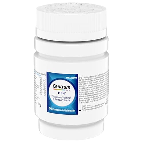 "Centrum Multi Vitamines et Minéraux pour Homme, 13 Vitamines et 10 Minéraux, 30 Comprimés"