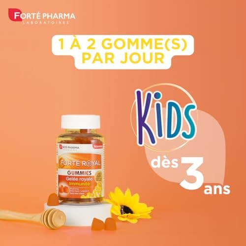 Forté Pharma Gummies Gelée Royale pour Immunité | Goût Miel-Citron | Complément Alimentaire Bio pour Enfants dès 3 ans |
