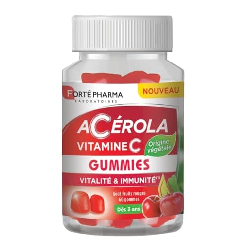 Forté Pharma – Acérola Gummies | Vitamine C - Goût Fruits Rouges - Adultes et Enfants dès 3 ans | Complément Alimentaire