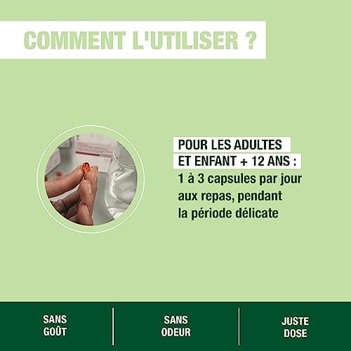 PRANARÔM Oléocaps Système Immunitaire Huiles Essentielles Ciblées aux Élémentaires Eucalyptus Radié, Citron, Gingembre,