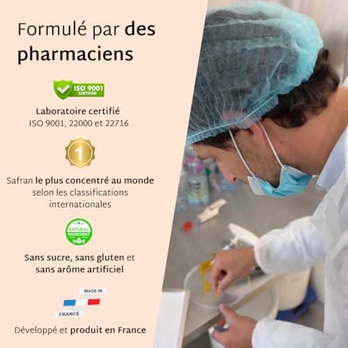 Mium Lab Gummis de Safrane pour Enfants & Adultes - Sans Sucre, Hautement Dosé en Safran & Vitamine B6 - Fabriqué en Fra