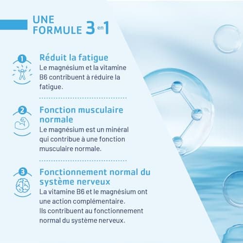 Magnésium Marin JUVAMINE 300mg + Vitamine B6 - Fatigue et Stress - Equilibre Nerveux - Format 4 Mois 120 Comprimés Franc