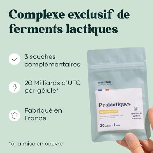 Probiotique Flore Intestinale Lactobacillus Gasseri + Rhamnosus + Bifidobacterium, 20 Milliards UFC/Jour, 30 Gélules Veg