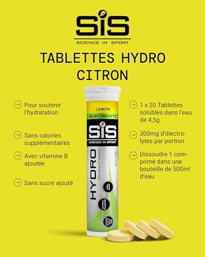 Science in Sport Hydratation Sans Sucre Électrolytes 20 Tablettes Citron & Lime Vegan Sans Gluten pour Équilibre Électro