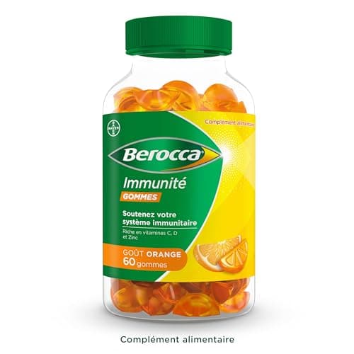 Berocca Immunité Gommes - Immunité et goût fruité - Parfait pour les familles - Boîte de 60 Gommes - Immunité renforcée