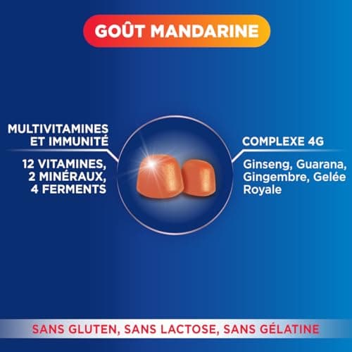 Forté Pharma - Immuvit'4G | Complément alimentaire pour vitalité et immunité - Vitamines D et C, minéraux, ginseng et gu