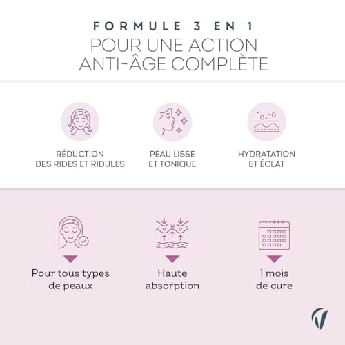 Vitavea Acide Hyaluronique Pur 400 mg Vegan - Anti-Âge & Hydratation Profonde - Formule à Haute Absorption - 60 Comprimé