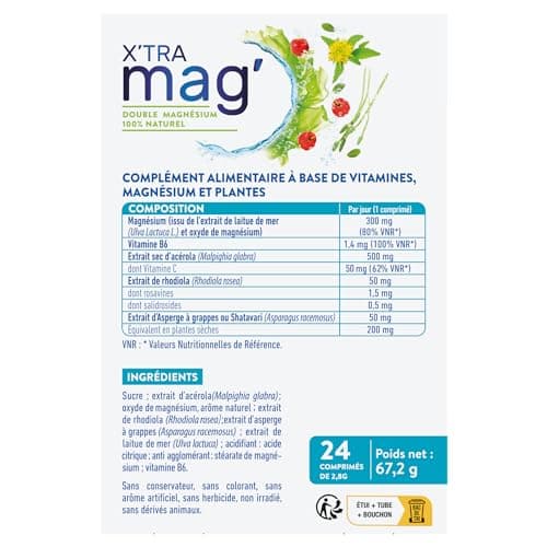 PHYTO-ACTIF | Magnésium & Vitamine B6 | Naturel Marin & Végétal | Complément Alimentaire Contre le Stress et la Fatigue
