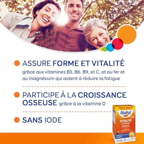 Alvityl Comprimés Vitalité 12 Vitamines 8 Minéraux Dès 6 Ans Maxi Format 90 Comprimés