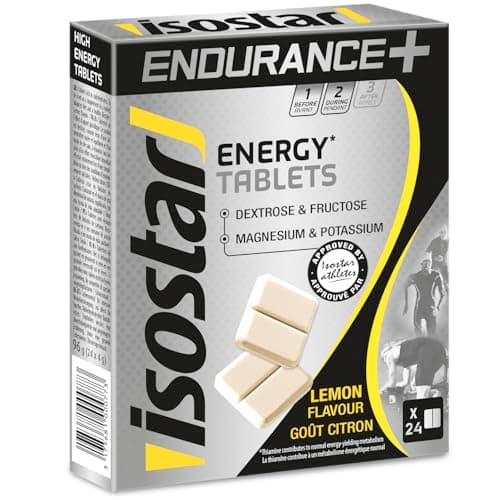 Isostar Endurance Plus - Suppléments d'énergie gélules citron, pour sportifs, pour l'entraînement, avec glucose, potassi