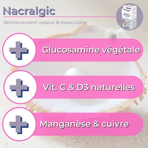 NUTRIGÉE Nacralgic Pure Nacre Renforce Osseux & Musculaire 30 Comprimés Programmes 15/30 Jours Fabrication Française