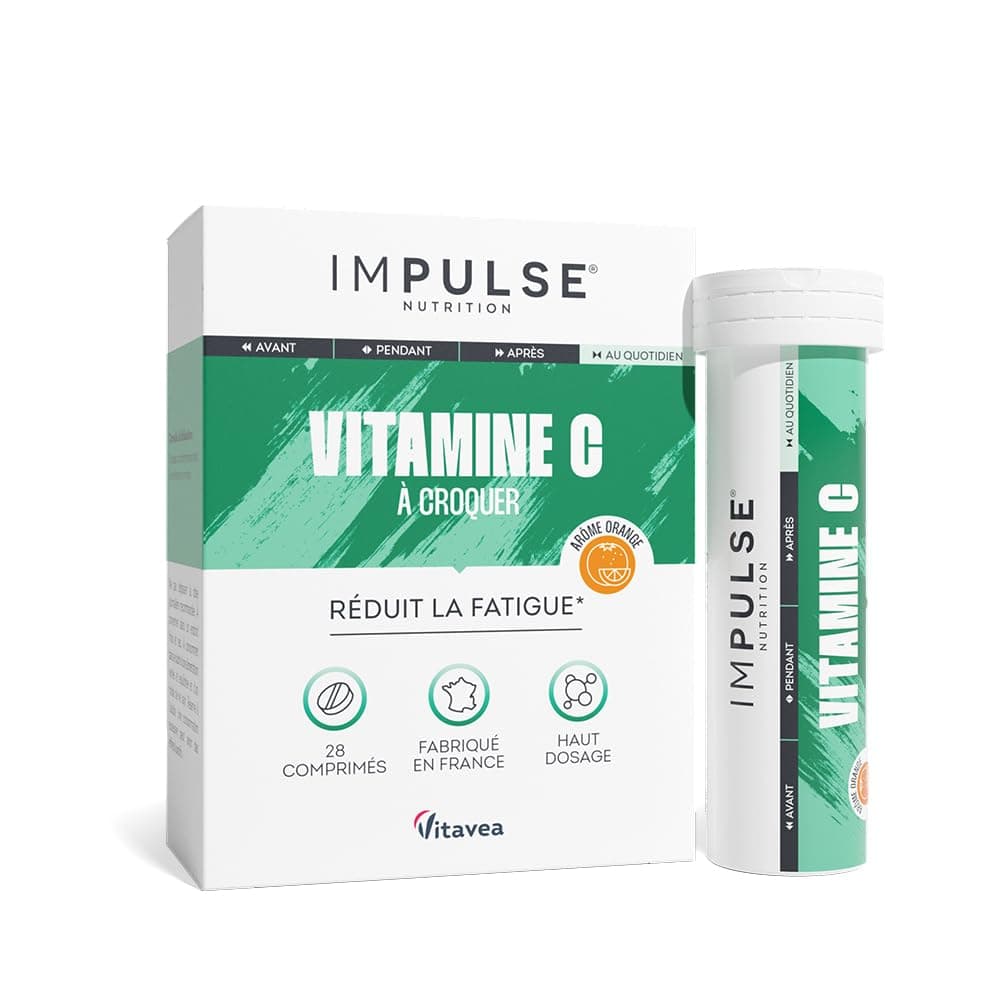 Vitamine C 1000mg à Croquer - Antioxydant Puissant, Anti-Fatigue, Immunité & Énergie - Complément alimentaire Sport & Bi