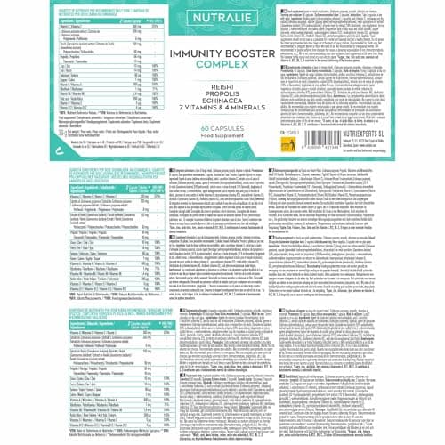 Complex Nutralie Défenses Immunitaires + Échinace + Propolis + Chapeau de Lys + Vit C + Zinc + Sélénium + Fer - 60 Gélul
