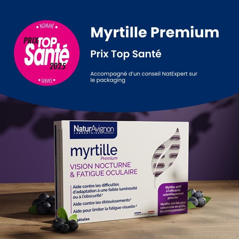 NaturAvignon Myrtille| Complément alimentaire yeux| Meilleures gélules pour améliorer la vision nocturne et soulager la