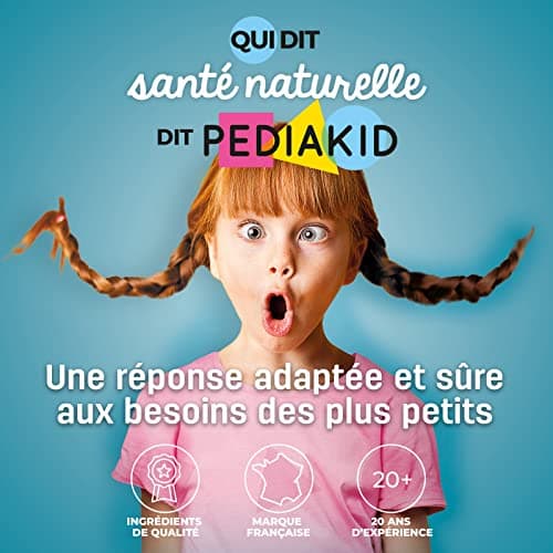 PEDIAKID Gommes Immunité Naturelles Arôme Framboise - Soutiennent les Défenses Corps - 60 Gommes (Boost Immunité, Végéta