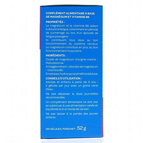 Magasin Arkopharma Magnésium Vitamine B6 150 mg pour Adultes - Apaisant et Renfort Immunitaire -Lot de 4 x 60 Gélules