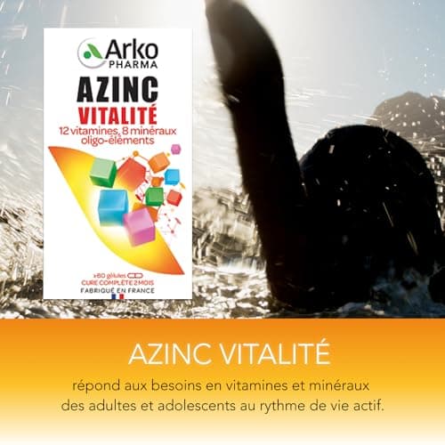 Arkopharma Azinc Vitalité - Complément alimentaire anti-fatigue pour adolescents et adultes, booste l'énergie intellectu