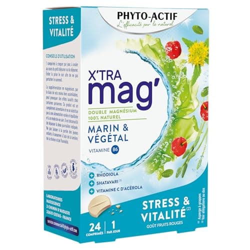 PHYTO-ACTIF | Magnésium & Vitamine B6 | Naturel Marin & Végétal | Complément Alimentaire Contre le Stress et la Fatigue