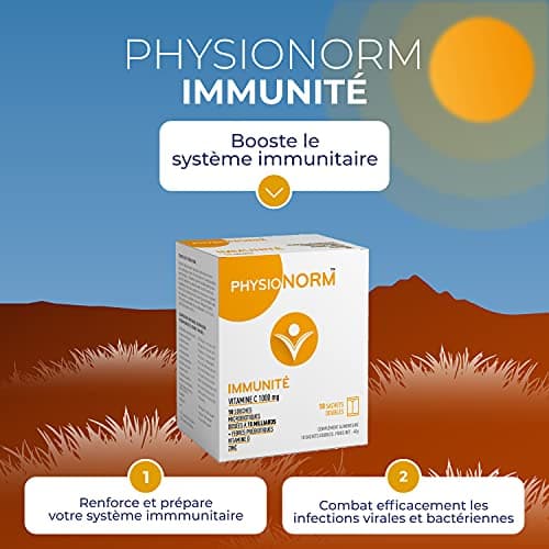 Physionorm Immunité Boosteur - Complément Alimentaire Avec Probiotiques, Zinc, Vitamine C et D - Combat Infections - 10