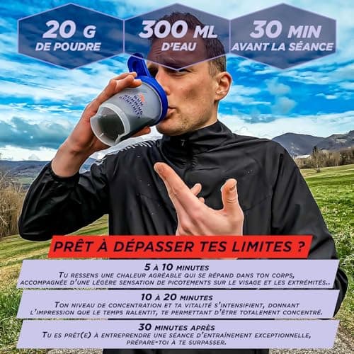 Runfinity Pre Workout - Booster d'Énergie pour Durée Longue : 4 Heures d'Efficacité - Performances Sportives Maximales -