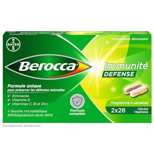 Berocca Immune Defense with Echinacea, Vitamin D, C, Zinc & Probiotics - Natural Immune Support for Women - 56 Tablets -