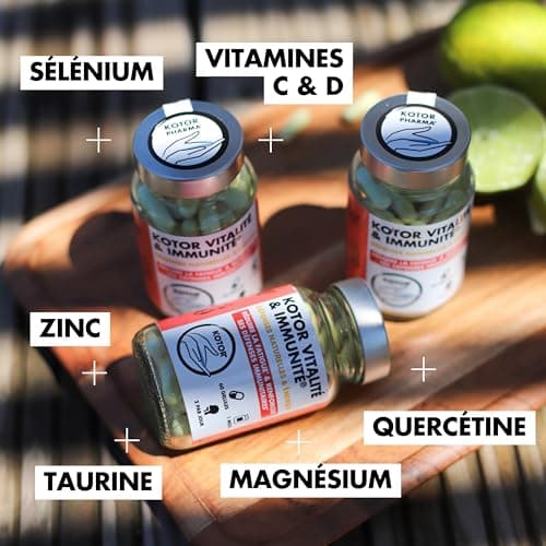 FORMULE VITALITÉ IMMUNITÉ | Booster de Défenses Immunitaires | Ginseng Rouge + Magnésium + Zinc + Vitamines C et D + Tau